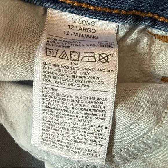 Old Navy Women's Power Straight Leg Blue Jeans 12 long - Picture 3 of 7